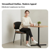 Soft and Comfortable Upholstered Shell-Back Chair High-Density Foam Cushion Dining Seat Ergonomic Support Home Furniture Anti-Slip Feet for Restaurant Owners, Interior Designers, Homeowners, Kitchen, Living Room, Bedroom, White Ice