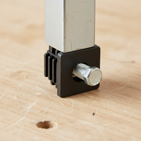 Square Tube Inserts with M6/M8 Threaded Nuts for Furniture Legs and Fittings