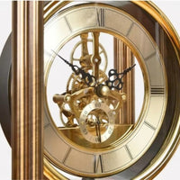 Electronic Table Clock Gold-Tone Clock with Roman Numerals Crackle-Texture for Homeowners, Living Room