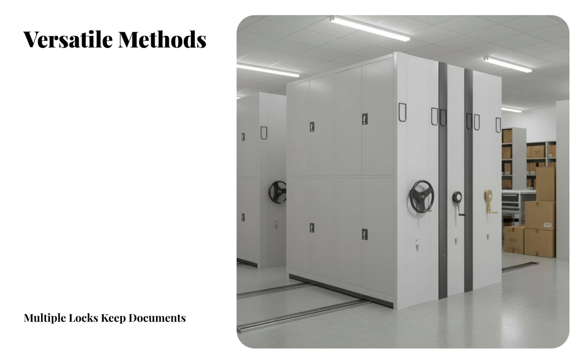 Intelligent Mobile Shelving System Space-Saving Design Movable Archive Cabinet Space-Efficient Storage Compact Filing Rack for Archivists, Librarians