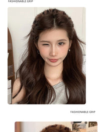 复古毛绒豹纹发箍女2025新款洗脸化妆敷面膜秋冬头箍增高颅顶头饰