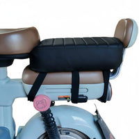 Adjustable Straps Electric Bike Rear Seat Cushion Comfortable Thick Padded Bike Back Seat High Load Capacity for Passengers, Children