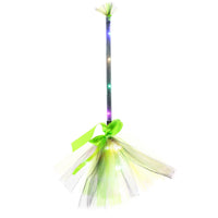 Witch Broom with LED Lights Multicolor Witch Broom Spooky for Halloween