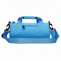 Oxford Cloth Cylindrical Duffel Bag Zippered Travel Duffel Bag Detachable Strap Luggage Structured