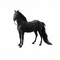 Horse Figurine with Bridle Realistic Horse Figurine Carved Bridle for Dioramas, Displays