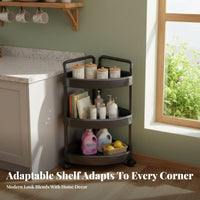 Multi-Tier Corner Shelf Space-Saving Floor Standing Organizer Large Capacity Utility Cart for Homeowners, Students, Washroom, Kitchen, Bedroom