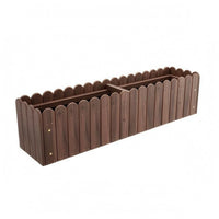 Thickened Cedar Planter Box Anti-Corrosion Carbonized Wooden Planter Reinforced for Courtyard, Balcony