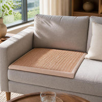 Summer Cooling Ice Silk Rattan Sofa Mat Cover with Non-Slip Breathable Design