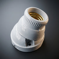 E27 Lamp Holder for Vintage Lamp DIY Lighting, Angled Surface Mount Ceramic Porcelain Bulb Holder, High Temperature Resistant 250V Home Socket