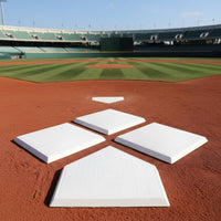 5 Pieces Waterproof Home Plate Bases and Pitcher's Rubber 5 Piece Baseball Base Set for Junior Leagues, Practice, Backyard, Gym Class