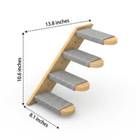 Wall-Mounted Cat Bed Furniture, Solid Wood Climbing Shelf with Enclosed House and Hammock, Wall Mounted Cat Climbing Wall