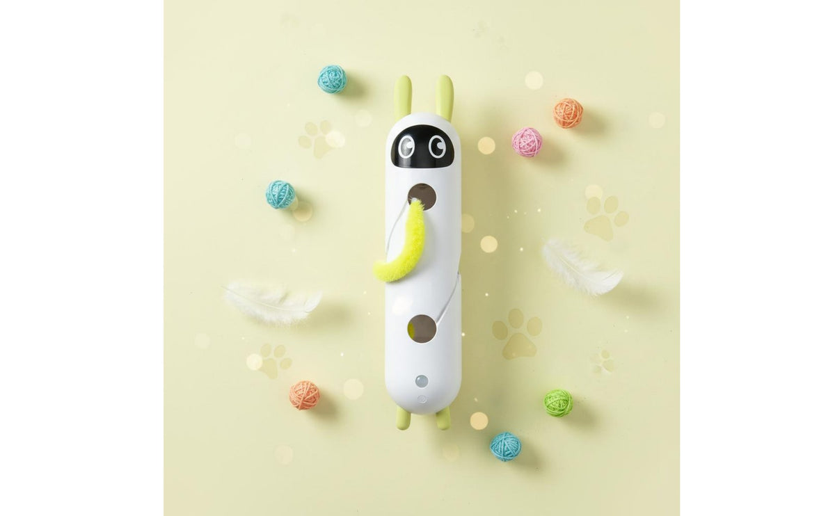 Hands-Hands-Away Suction Cup Feline Toy Rabbit Design Automatic Feline Teaser for Cats, Kittens, Indoor