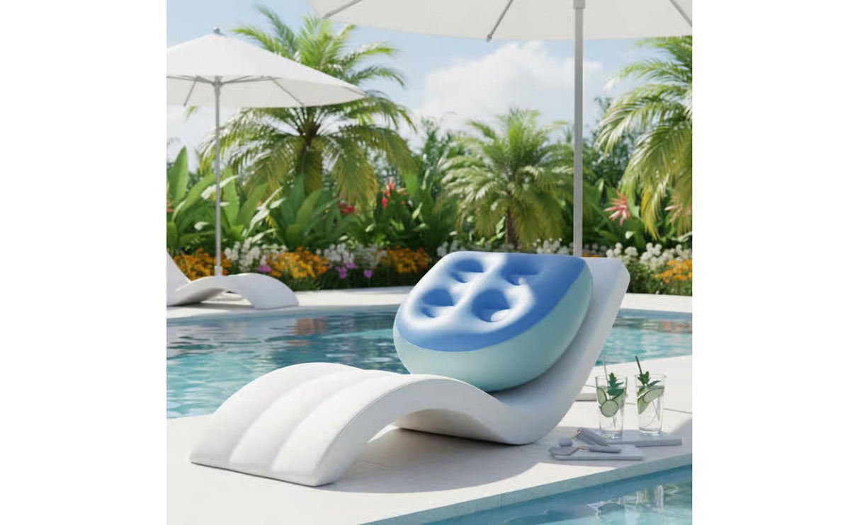 Inflatable Spa Booster Seat Water or Air Fillable Waterproof Bath Pillow for Adults, Bathtub
