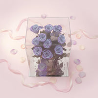 Acrylic Flower Gift Box Handmade Maintained Floral Display Box Dustproof Sustained Rose Display Case for Girlfriend, Wife, Valentine's Day, Engagement