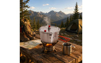 Foldable Handles Micro Pressure Cooker Locking Latches Micro-Pressure Cooking Pot Sealing Gasket Cookware Brushed Metal Finish
