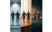 Pilot Model with Helmet Lifelike Miniature Sturdy for Desk