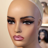 PVC Mannequin Head Mannequin Head with Shoulders Necklace Display Bust for Salon