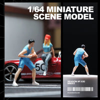 1/64 Basketball Boy Athlete Figure Model, Miniature Colored Figure for Architectural Sand Table Decoration