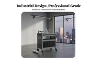 Mobile Tool Cart Multi-Functional Rolling Repair Cart High Load Capacity Heavy Duty Service Trolley for DIY Enthusiasts, Garage, Warehouse, Car Wash