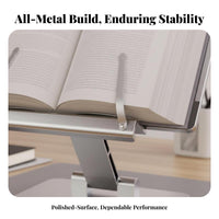 Multi-Functional Adjustable Bookrest Handsunrestricted Adjustable Textbook Easel Page Holders Book Stand adaptable for Students, Readers, Children, Study Room, Bedroom, School, Library