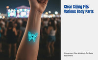 Luminescent Skin Decal Sticker, Midnight Flutterby, Waterproof, EDM, Nightclub