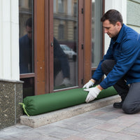6 Pieces Waterproof Canvas Sandbag with Drawstring Flexible Canvas Sandbag Tube Heavy-Duty Reusable for Property Managers