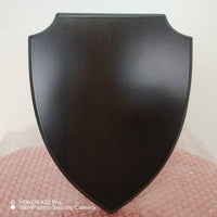 Blank Wooden Shield Plaque with Replaceable Insert, Acrylic Wood Base, Award Certificate Frame
