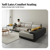L-Shaped Chaise Couch damage-resistant Resistant Living Room Furniture Removable and machine-cleanable Cover Sectional Sofa for Families, Guests, Lounge Area, open-plan living