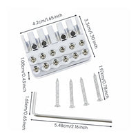 Six-String Bridge-End Guitar String Lock Double Row Locking Nut for Guitarists, Luthiers