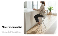 Foldable Fold-up Bar Seat Space-Saving High Stool Portable Counter Chair With Backrest for Business Owners, Apartment Dwellers, Small Spaces, Kitchen, Office, Events