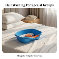 In-Bed Hair Washing Basin Comfortable Neck Rest Bedside Hair Washing Basin With Drain Hose Portable Shampoo Bowl for Bedridden Patients