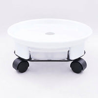 Plant Trolley Pot Stand with 5 Caster Wheels, Resin Plant Pot Saucer Tray/Stand with Drainage for Large Indoor and Outdoor Floor Standing Use