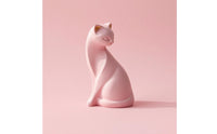 Coral Cat Figurine Matte Finish Home Decor Decoration Small House Decoration for Living Room