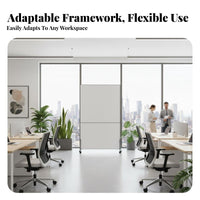Movable Rolling Panel Divider Light-light-blockinging Folding Panel Divider on casters Nontransparent divider Screen Freestanding for Facility Managers, Business Owners, Warehouse, accessibleplanconcept areas, Conference Room, Studio Apartment