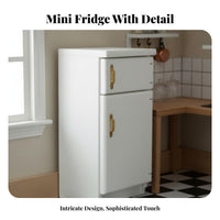 Realistic Design 1:12 Scale Refrigerator Highly Detailed 1:12 Scale Fridge Exquisite Craftsmanship Miniature Refrigerator Openable Doors for Children, Hobbyists, Adults, Model House