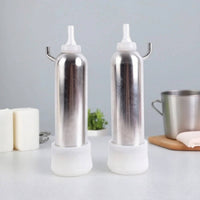 Easy to Clean Stainless Steel Milk Cup Portable Milking Cup with Outlet Tube Efficient Hygienic for Homesteaders