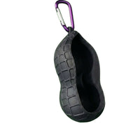 Silicone Peanut-Shaped Golf Ball Holder Pebble-Like Golf Ball Cover Textured Sports Accessory Hanging Loop