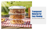 Food Grade Seasoning Storage Box, Multi-Compartment Container, Large Capacity, Kitchen Organizer, Sealed Jar
