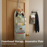 Wall Hanging Storage Area Saving Material over Door Storage Pouch Multipurpose over the Door Pocket Organizer for Kids, Bedroom, Dorm Room