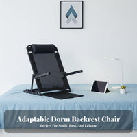 Foldable Design Sit-up Pillow with Armrests Soft and pillowed Bed Rest with Armrests Plush Feel supportrest pillow Multi-Positional for Students, Book Lovers, Remote Workers