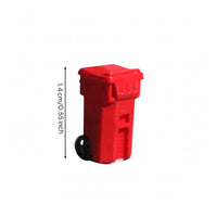 1:64 Scale Mini Trash Bin Molded Lid Model Scene Trash Bin Scene Decoration Mini Waste Container Realistic Details