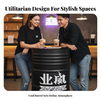 Retro Design Mechanical & design Booth Set Long-lasting Oil Drum Furniture Set Comfortable Restaurant Seating Easy to Clean for Bar Owners, Cafe Proprietors, Interior Designers, Cafes, Restaurants, Lounges, Lounge Area