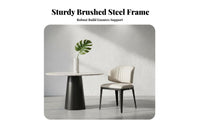 Ripple Rear Chair Italian Design Upholstered Side Chair Wave Pattern Rearrest Long-Lasting Construction for Dining Room, Home