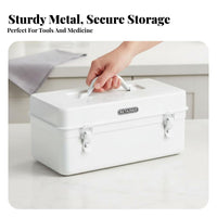 Lidded metal container with Tray adaptable Handled Box with Tray long-enduringing for Home