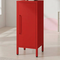 Tall Narrow Storage Cabinet Space-Saving Metal Storage Cabinet for Living Room, Bedroom, Small Apartments