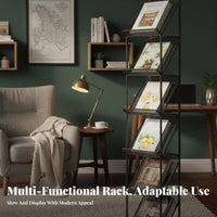 5-Tier Ladder shelving single-piece Floor-Standing 5-Tier Ladder Shelf Freestanding flexible for homeowners, Balcony
