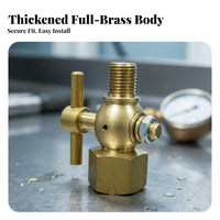 Brass Plug Valve Thickened Frame Pressure Gauge Stop Valve Flow Control Device Plumbing Fitting Sturdy Duty