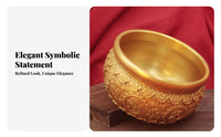 Fortune Bowl Wealth Basin Smooth Interior Embossed