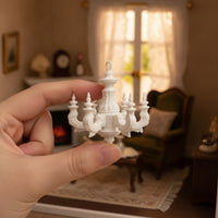 Dollhouse Chandelier Historical-Style Miniature Chandelier Realistic Light for Hobbyists