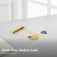 Jazz Guitar Tailpiece Replacement Part Jazz Guitar Bridge Tailpiece Sturdy Metal Construction Zinc Alloy for Luthiers